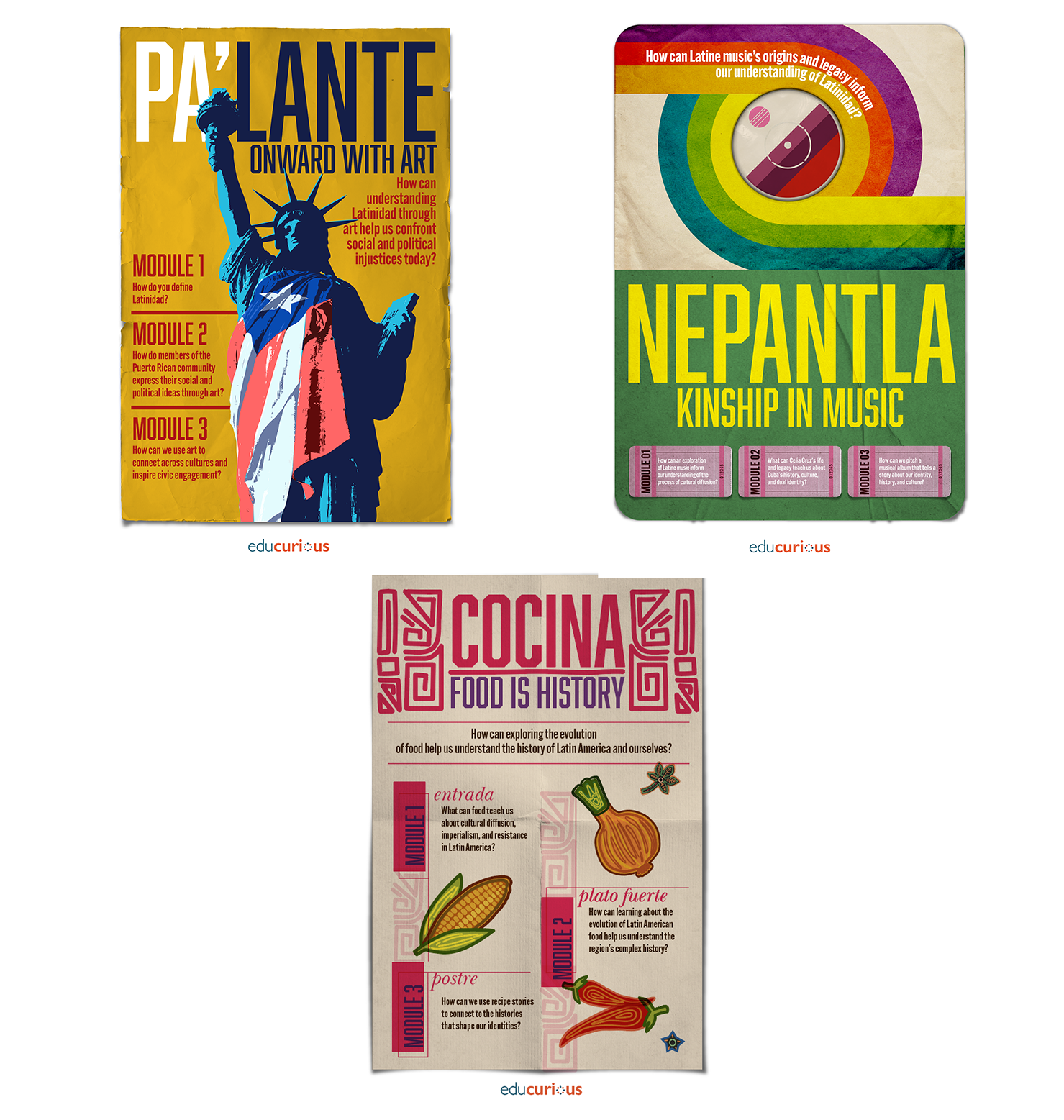 Three Latine series posters